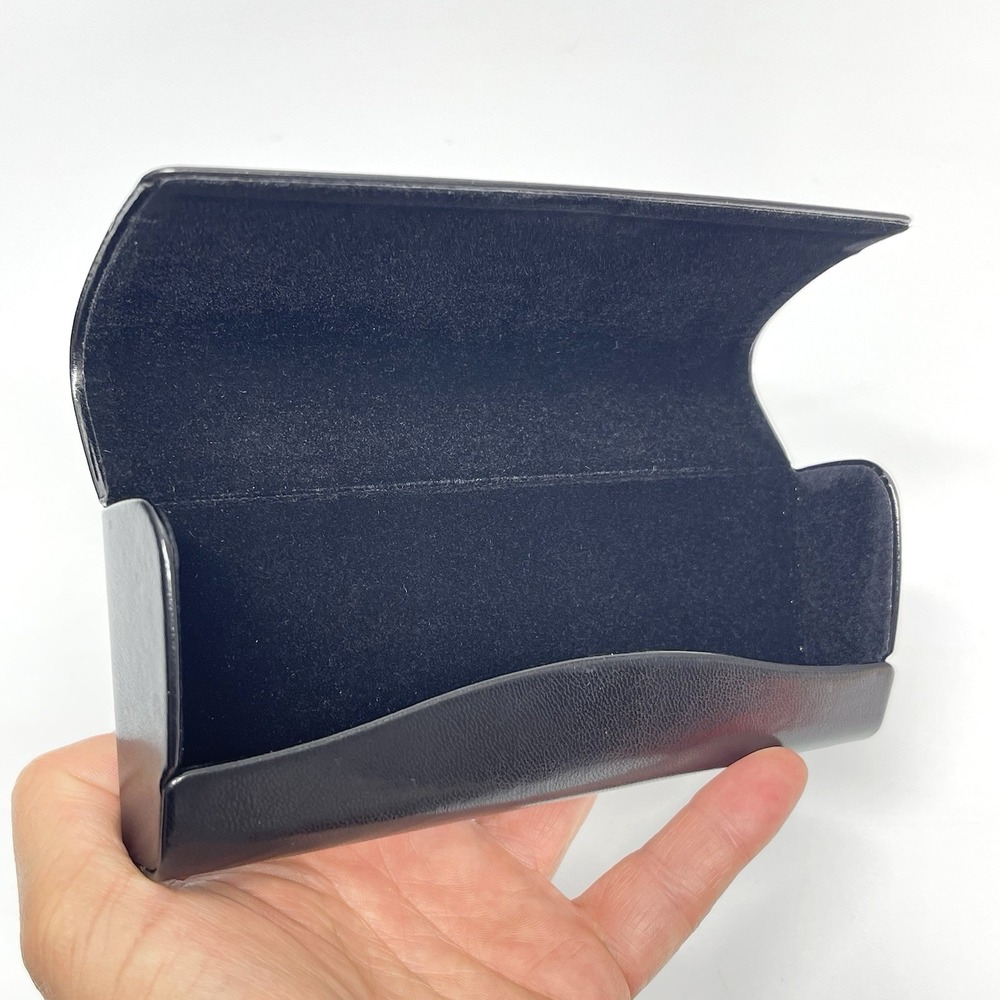 Persol Eyeglasses Sunglasses Faux Leather Black Protective Hard‎ Case Box